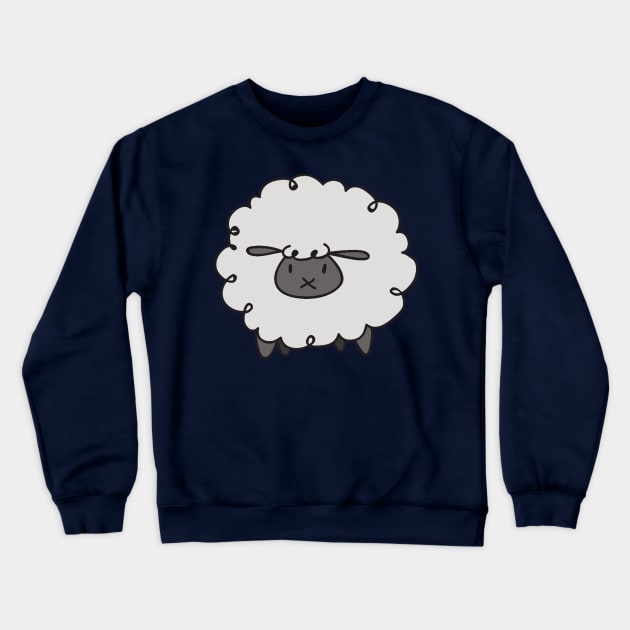 Fluffy White Sheep Crewneck Sweatshirt by saradaboru